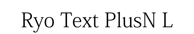 Ryo Text PlusN L font preview