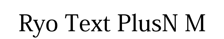 Ryo Text PlusN M font preview