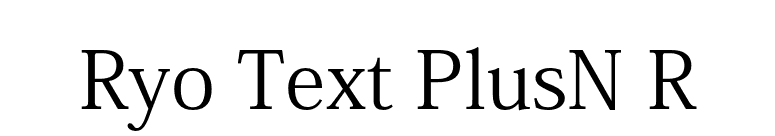 Ryo Text PlusN R font preview