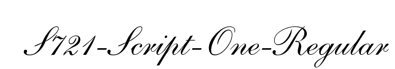 S721-Script-One-Regular font preview