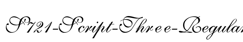 S721-Script-Three-Regular font preview
