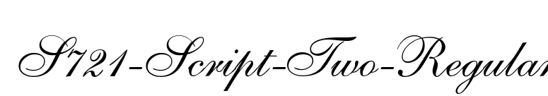S721-Script-Two-Regular font preview