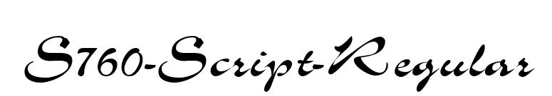 S760-Script-Regular font preview