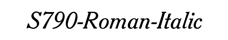 S790-Roman-Italic font preview
