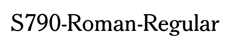 S790-Roman-Regular font preview
