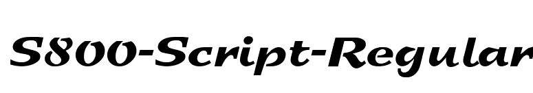 S800-Script-Regular font preview