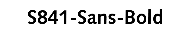 S841-Sans-Bold font preview
