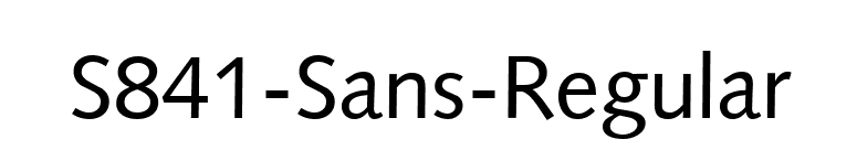 S841-Sans-Regular font preview