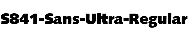 S841-Sans-Ultra-Regular font preview