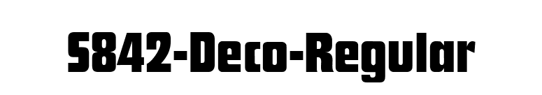 S842-Deco-Regular font preview