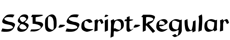 S850-Script-Regular font preview