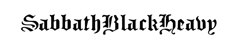 SabbathBlackHeavy font preview