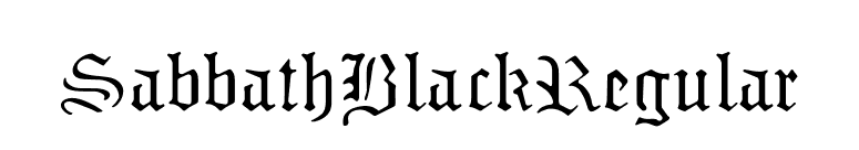 SabbathBlackRegular font preview