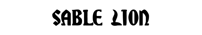 Sable Lion font preview