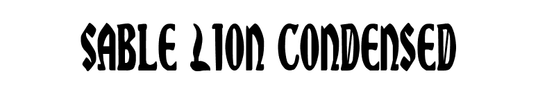 Sable Lion Condensed font preview