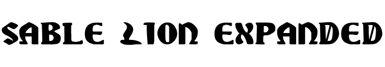 Sable Lion Expanded font preview