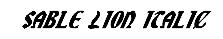 Sable Lion Italic font preview