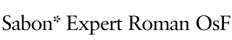 Sabon* Expert Roman OsF font preview