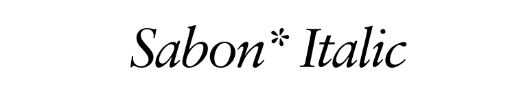 Sabon* Italic font preview