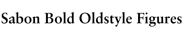 Sabon Bold Oldstyle Figures font preview