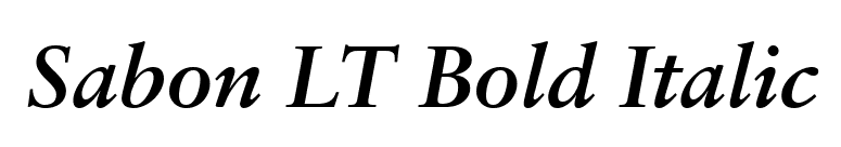 Sabon LT Bold Italic font preview