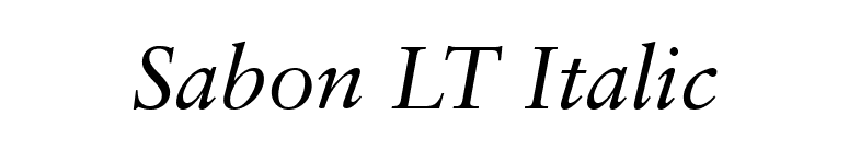 Sabon LT Italic font preview