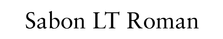 Sabon LT Roman font preview