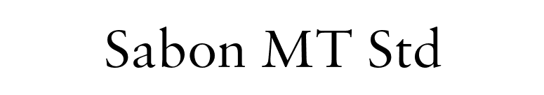 Sabon MT Std font preview