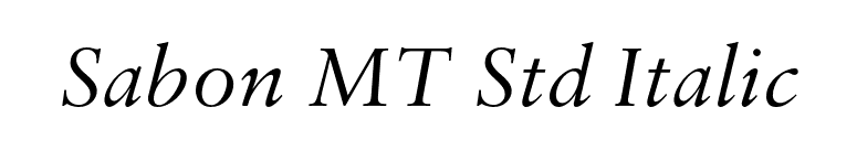 Sabon MT Std Italic font preview