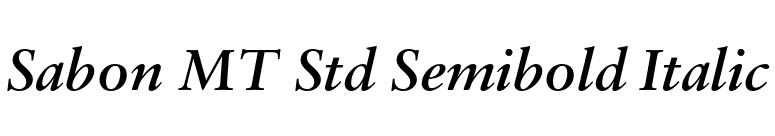 Sabon MT Std Semibold Italic font preview