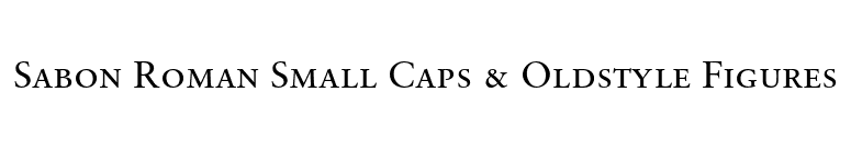Sabon Roman Small Caps & Oldstyle Figures font preview