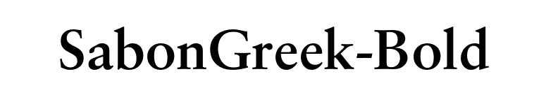 SabonGreek-Bold font preview