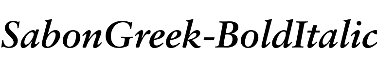 SabonGreek-BoldItalic font preview