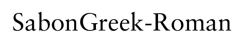 SabonGreek-Roman font preview