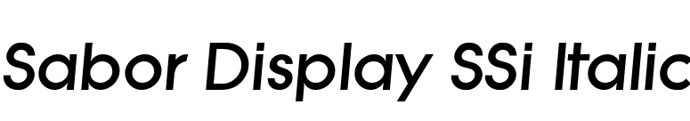 Sabor Display SSi Italic font preview