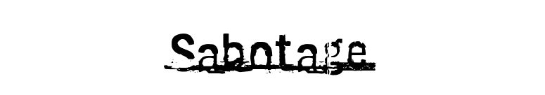 Sabotage font preview