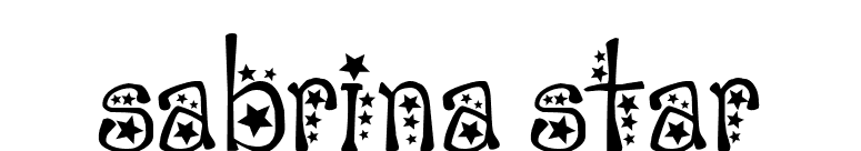 sabrina star font preview