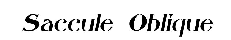 Saccule Oblique font preview