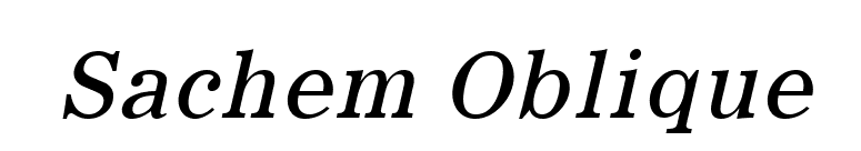 Sachem Oblique font preview
