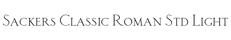 Sackers Classic Roman Std Light font preview