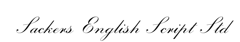 Sackers English Script Std font preview