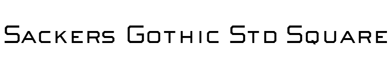 Sackers Gothic Std Square font preview