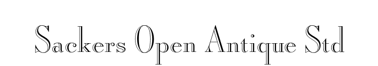 Sackers Open Antique Std font preview