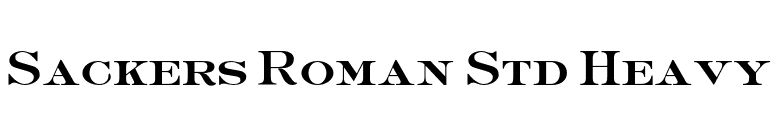 Sackers Roman Std Heavy font preview