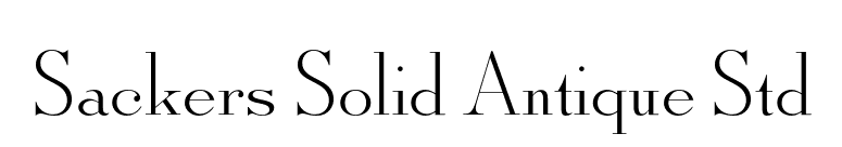 Sackers Solid Antique Std font preview