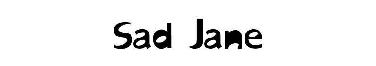 Sad Jane font preview