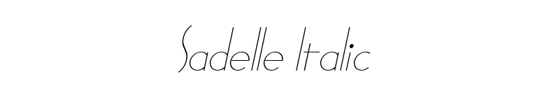 Sadelle Italic font preview