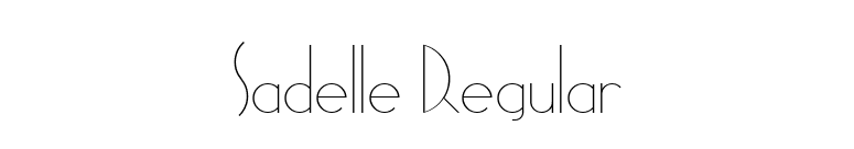 Sadelle Regular font preview
