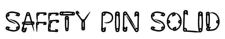 Safety Pin Solid font preview