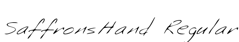 SaffronsHand Regular font preview